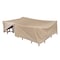 Modern Leisure Basics Rect/Oval Patio Table & Chair Set Cover, 115 in. L x 76 in. W x 3 in. H, Khaki 8576A - alternate 7